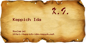 Keppich Ida névjegykártya