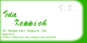 ida keppich business card